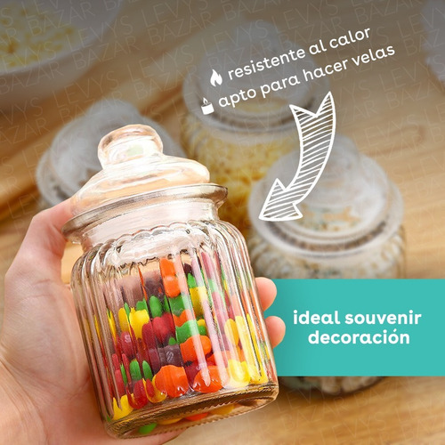 Imagen 2 de 8 de Frascos Carameleras De Vidrio Bomboneras Souvenir Candy Bar