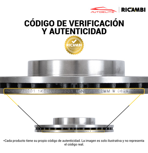 2 Discos Freno Delantero Para Jetta A4 2003 2004 2005 2006