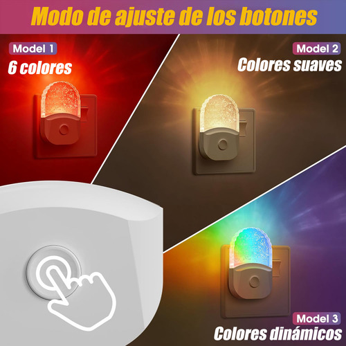 Lámpara De Pared Con Luz Nocturna Y Sensor De Luz Enchufable