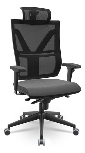 Cadeira Darix X+ Slider Pu Plaxmetal Nacional Sintetic Preto