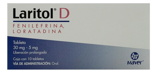 Laritol D Grageas Liberación Prolongada 30/5 Mg, 10 Grageas