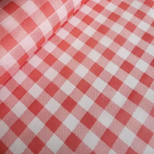 Tnt Estampado Festa Junina Xadrez Vermelho 1,4m X5 Metros