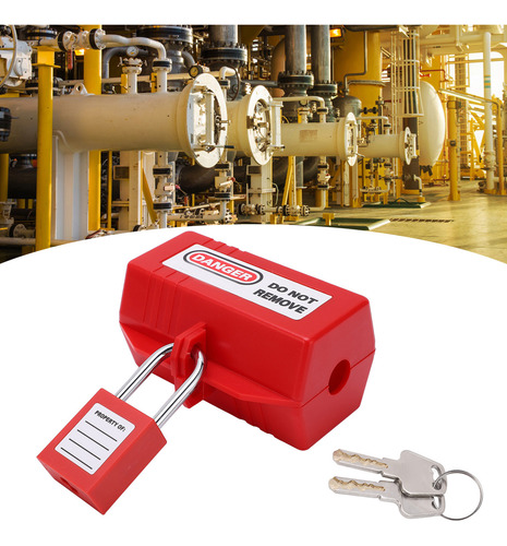 Kit De Bloqueio De Segurança Power Plug Com Cadeado De 38 Mm