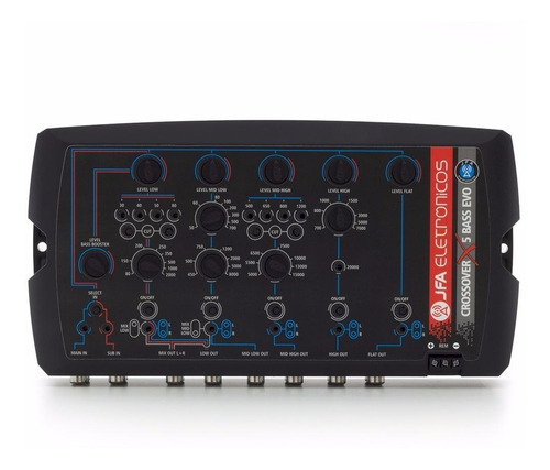 Crossover Digital Jfa X5 Bass Evo - Eletrônico - 5 Vias