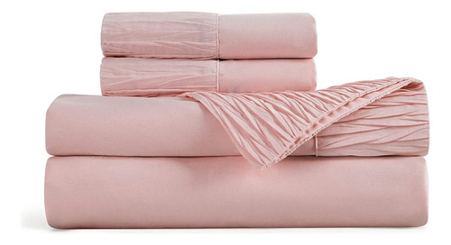 Sabanas Doble Hotel Suave 1800 Casatua + 2 Fundas Almohada Color Rosado - Sencillo