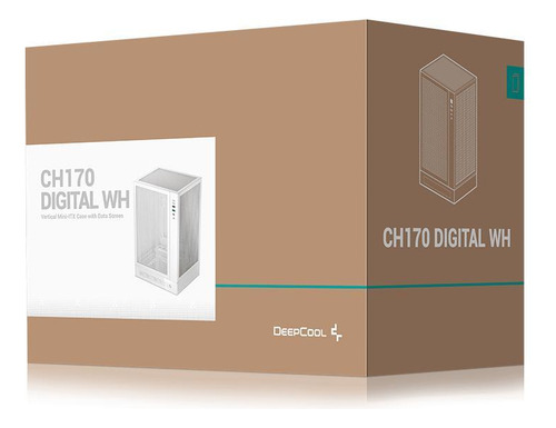 Gabinete Deepcool Ch170 Digital Mini Itx Vertical Branco