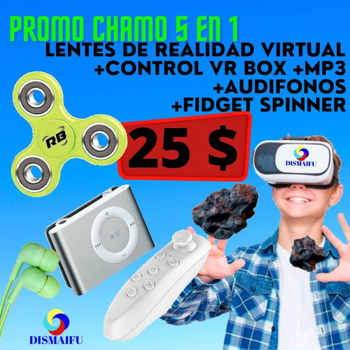 Lentes De Realidad Virtual 3d Combo 5 En 1