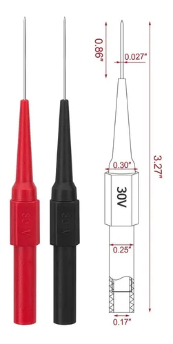 Set 4 Backprobe / Agujas P/ Terminales Y Conectores Ayr