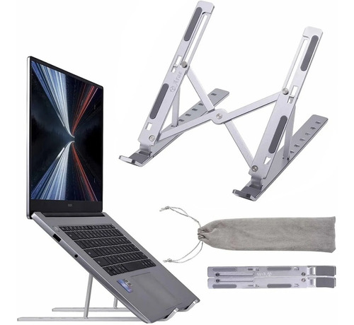 Alzador Aluminio Notebook Plegable Soporte Elevador Pc Table