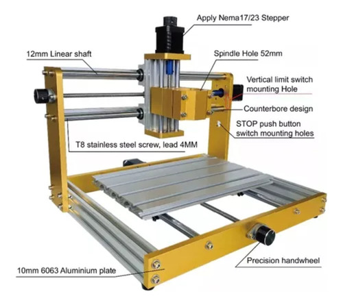 Fresadora Router Cnc Router 3018 Plus 500w - Maderas, Pcb Grabado Metal
