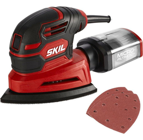 Lijadora De Detalle Skil Sr250801 Con 3 Papeles De Lija