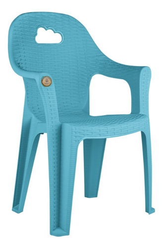 Silla Infantil De Plastico De Colores Para Niños Color Azul