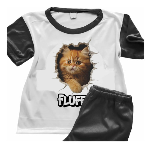 Pijamas Gatos Infantiles Con Nombres Personalizados - 6301