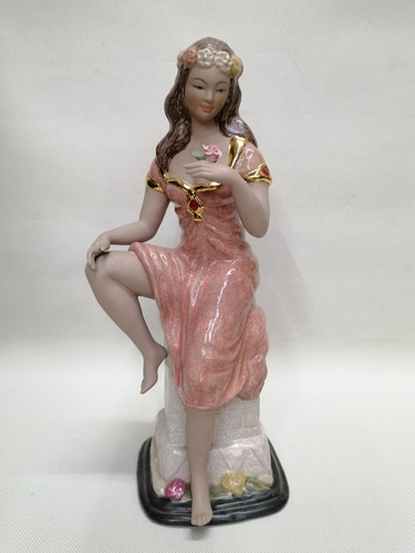 Porcelana Antigua La Mujer De Las Rosas Spain Pons Original