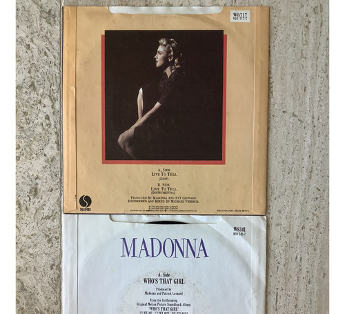 Madonna - Live To Tell - Whos That Girl Vinilo 7 Combo X2 Eu (Usado)
