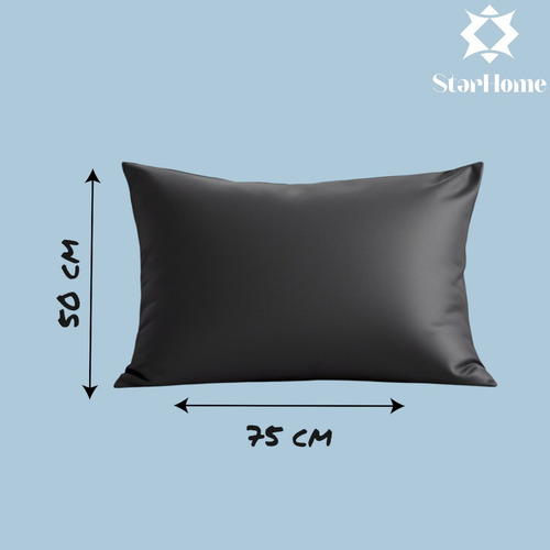Cubre Colchón Starhome Con Cierre Queen +2 Fundas + Bolsa Gris Oscuro Liso Queen