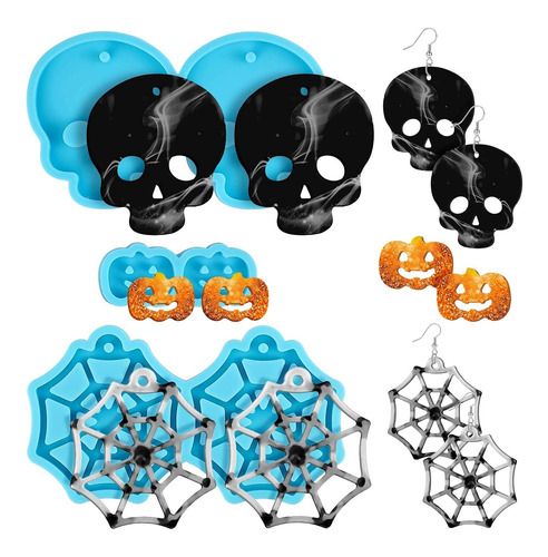 3 Piezas De Moldes De Silicona Con Tema De Halloween, M...