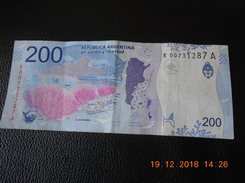 Billete Reposicion 200 Pesos Ballena De Coleccion