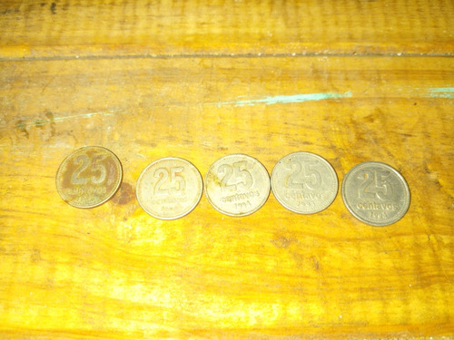 Vendo Moneda 25 Centavos 1993 Son 2 1994 Son3