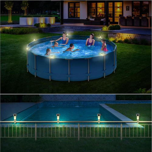 Luces Del Lado De La Piscina Solar Luces Solares Para La Cer