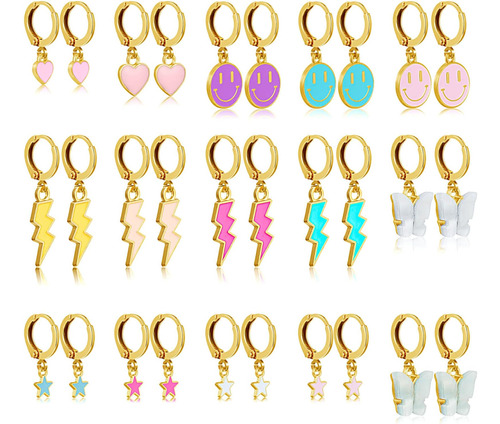 15 Pares De Pendientes Preppy Cosas Preppy, Joyería Preppy