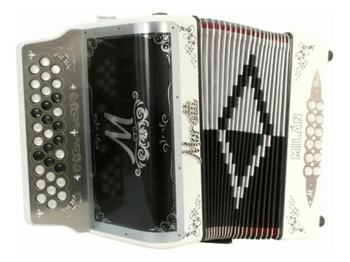 Moretti Gcf Acordeon De Botones Milan, Blanco