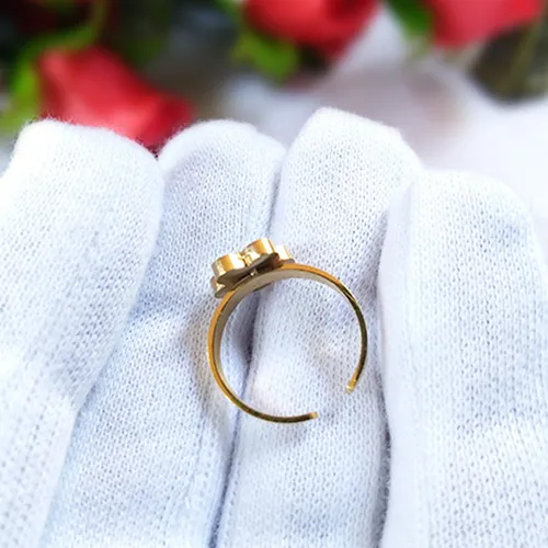 Anillo De Compromiso Laminado Oro 18k Talla 4 Y 5 Ajustable