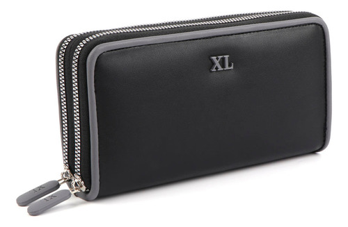 Billetera Fichero Doble Xl Extra Large Finn Negro