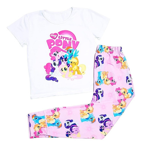 Pijama Manga Corta Moda Infantil Ponys