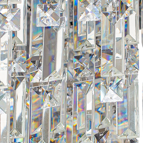 Lustre Plafon Quadrado Inox Cristal K9 Legitimo 8 Luzes G9