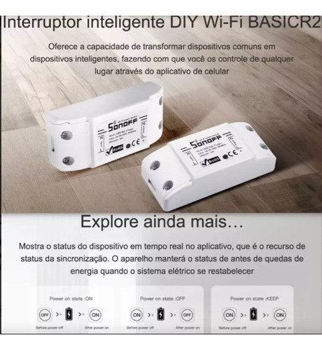Kit C/ 4uni Interruptor Sonoff Basic R2 Automação Wifi Origi