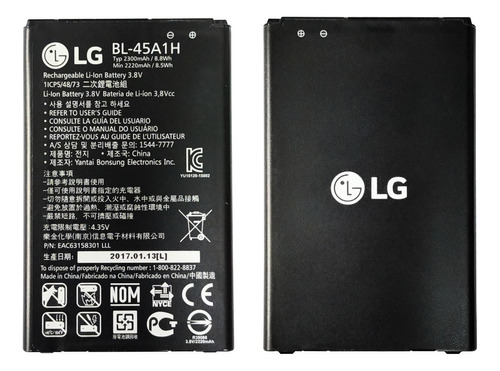 Bateria Pila  LG Bl-45a1h LG Q10 K410 K410g K10 Original