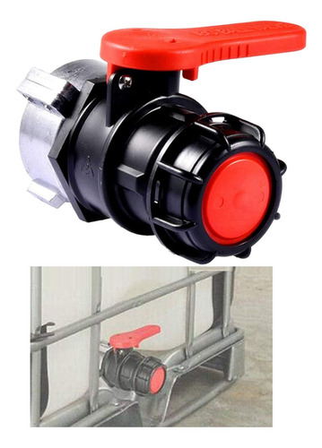 1000l Ibc Tanque Válvula De Bola Adaptador Reemplazo Rojo