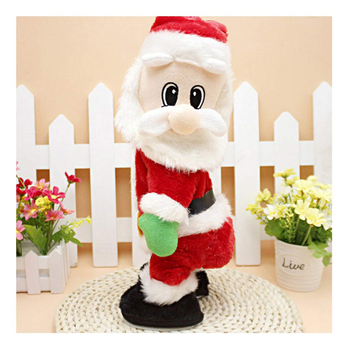 Papá Noel Bailarín Peluche Felpa Juguete For Niños Navidad