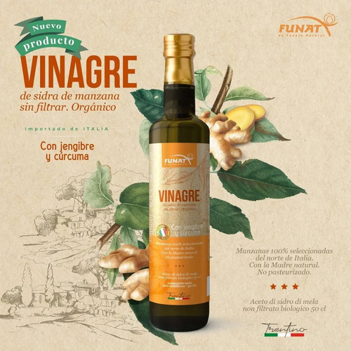 Vinagre Manzana Italia Organic - mL a $74