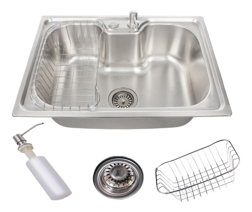Stillus Home Cuba Gourmet Cozinha Aço Inox 304 Com Acessórios 50x40cm Cor Prateado