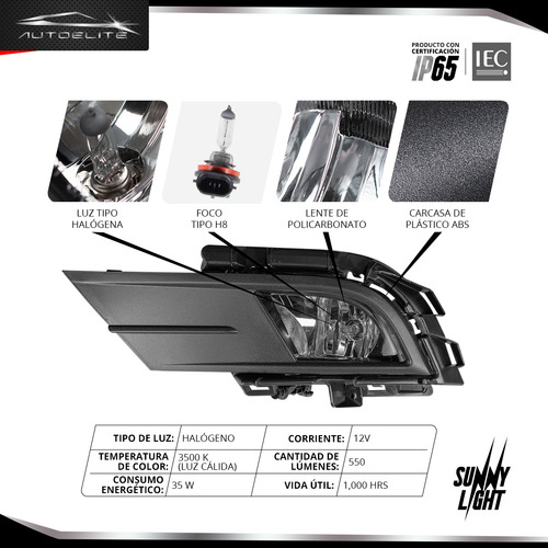 Kit Faros Niebla Para Jetta 2015 2016 2017 2018 Switch Arnés