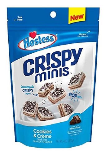 Galleta Cookies And Cream Hostess Crispy Minis 113 Gr