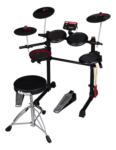 Ddrum E-flex Juego Electrónico Completo Con Parches De Negro