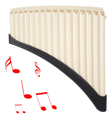 Pan Pipe Instrumento Clave De Instrumento 16 Tubos Beige