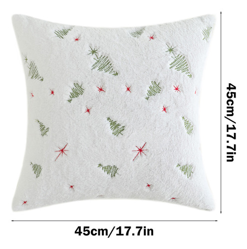 Funda De Almohada Con Diseño De Árbol Bordado Para Decoració