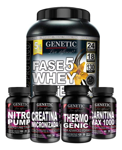 Combo Crecimiento Musculos Marcados Creatina + Proteina Whey