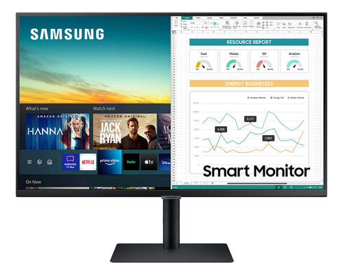 Samsung M5 Series 32-inch Fhd 1080p Smart Monitor & Streaming Tv (tuner-free), Netflix, Hbo, Prime Video, & More, Apple Airplay, Height Adjustable Stand, Built-in Speakers (ls32am502hnxza)