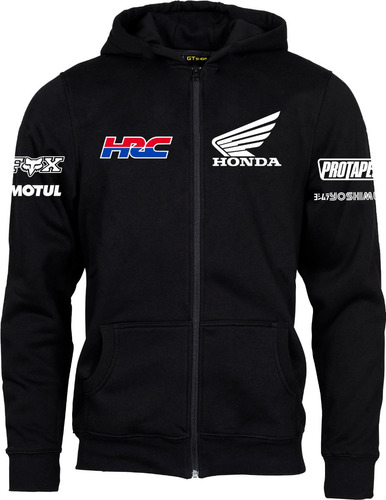 Campera Honda Hrc 01 Algodon Frisado Moto 