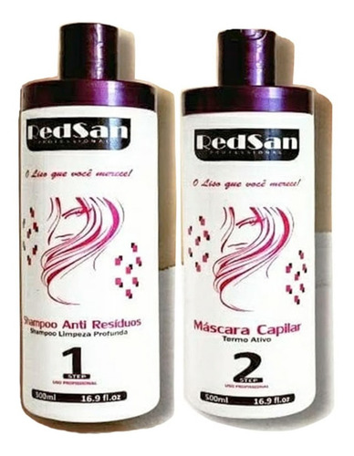 Kit Escova Progressiva Alinhamento Antifrizz Brilho Redsan