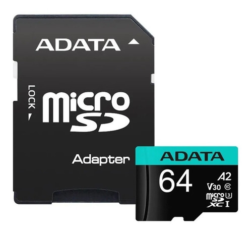 Memoria Micro Sd Adata 64gb Clase 10 Digital Premier V30 4k