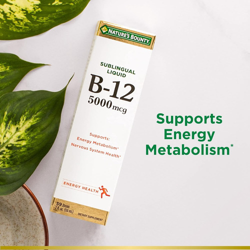 Vitamina Sublingual B12 De 2500 Mcg En Gotas De Eeuu