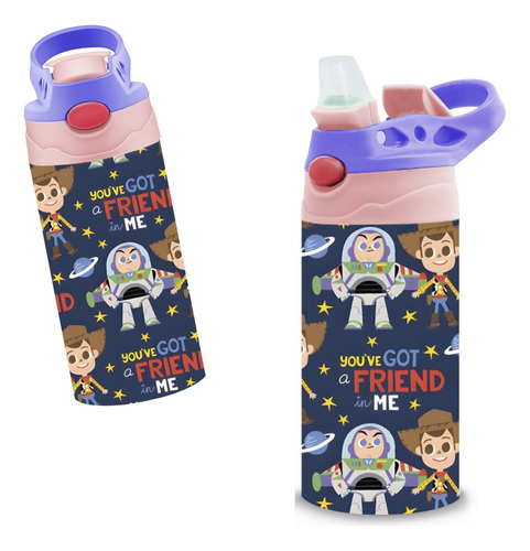 Termo Infantil Toy Story Woody Buzz Acero Inoxidable 320 Ml Lila