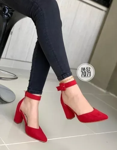 Zapatos Dama Rojos Mujer Tacones | MercadoLibre 📦