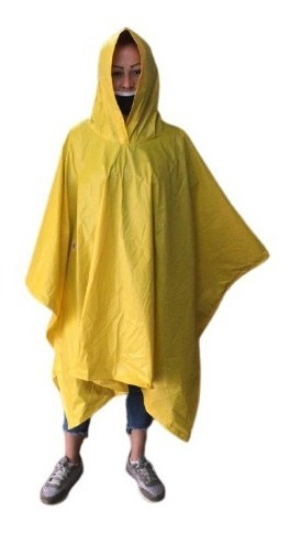 Imagen 4 de 4 de Impermeable Tipo Poncho 150 Micras Con Capucha